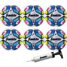 Franklin Sports Futsal Ball – Offizielle Größe Futsal-Fußball – Indoor und Outdoor Futsal-Ball – Größe – 6er-Pack mit Pumpe