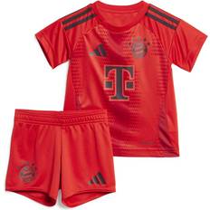 Bambino Abbigliamento per tifosi sportivi Adidas Completo per l'allenamento 'FC Bayern München Home' bordeaux rosso fuoco nero