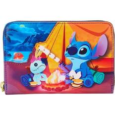 Multicolored Wallets Lilo & Stitch Camping Cuties Zip Around Wallet Plastic/Vegan Loungefly