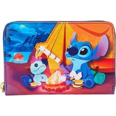 Lilo & Stitch Loungefly Disney Camping Cuties Zip Around plånbok, flerfärgad, dragkedja runt, flerfärgad, Dragkedja runt
