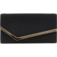 Nylon Borse a mano Jimmy Choo Choo-Emmie Clutch Nero-Donna