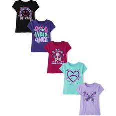 The Children's Place Girl's Good Vibes Graphic Tee 5-pack - Multi Clr