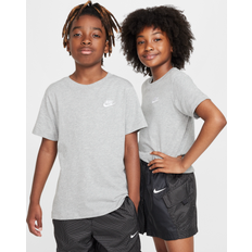 M Tops Nike Sportswear Big Kids' T-Shirt in Grey, FZ5177-063