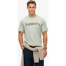 Superdry Herren Locker Geschnittenes Core City T-Shirt mit Logo Hellgrau Größe: