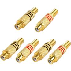 Cables Tlily RCA Connector Plug,6-Pack RCA In-Line