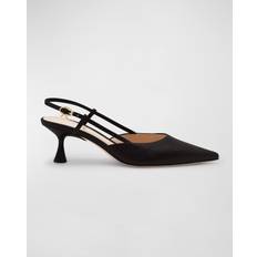 Gianvito Rossi Shoes Gianvito Rossi Ascent 55 Leather Slingback Pumps - Black