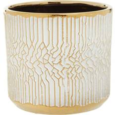 Premier Housewares Interiors Ph Large White Gold Ceramic Planter