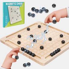 VIGOR Magnetic Induction Chess Game Set,Commodum Table Top Magnet Chess Game, Magnetic Rocks Game Puzzle Toy Family Party Strategy Game