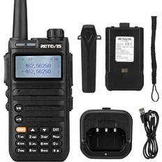 Retevis RA685 Walkie Talkie Dual Band, Long Range Two Way Radio 5W High Power, Amateur Radio, Ham Radio 1800mAh Flashlight FM Rechargeable Walkie Talkie