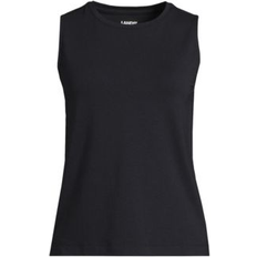 Lands' End L Tank Tops Lands' End Women's Lightweight Jersey Tank Top Black Medium