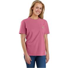 Purple T-shirts Carhartt Loose Fit Heavyweight Short-Sleeve Pocket T-Shirt for Ladies Woodrose