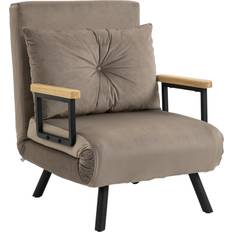 Homcom Sleeper Light Brown Lænestol 81cm