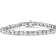 White Gold Bracelets Haus of Brilliance IGI Certified 7.0 Cttw Diamond 14K White Gold 7â€ Hinged Tennis Bracelet White