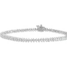 White Gold - Women Bracelets Haus of Brilliance 14K White Gold Round Cut Diamond Tennis Bracelet White