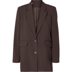 Brune - Dame Dressjakker Selected Femme Rita Relaxed Fit Blazer - Coffee Bean