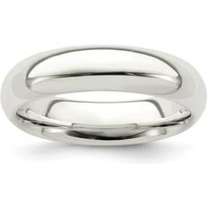 Silver - Unisex Rings JewelryWeb Sterling silver polished 5mm comfort fit unisex wedding band sizes to 13.5