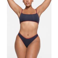 XXS Bikini Sets SKIMS Contrast Trim High Leg Bikini Blue Fits Everybody