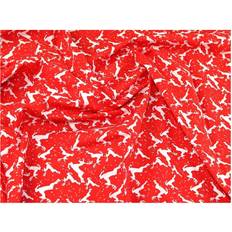 Red Fabrics Minerva Printed Polycotton Fabrics Red