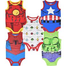 Marvel Bodysuits Children's Clothing Marvel Avengers Captain America Iron Man Hulk Spider-Man Newborn Baby Boys Pack Bodysuits Multicolor 0-3 Months