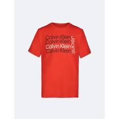 T-shirts Calvin Klein Jeans Boys' Stacked Logo Graphic Crewneck T-Shirt Red