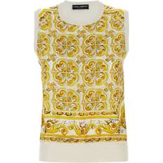 Gelb Blusen Dolce & Gabbana Maiolica Top Giallo-Donna