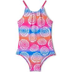 Purple Swimwear Hatley Kids' Eyelash Mandela One-Piece Swimsuit in Fuchsia Purple 2T 2T