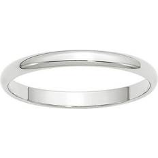 Men - White Gold Rings Primal Gold by: Diamond Corporation, Karat White 2.5mm Lightweight Half Round Band