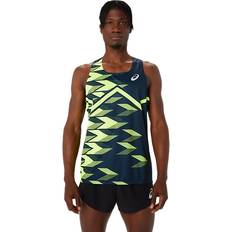 Asics MEN LIGHT GRAPHIC SINGLET French Blue/Safety Yellow