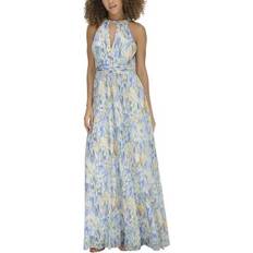 Evening Gowns Dresses on sale Eliza J Printed Metallic Gown