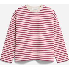 Dam - Multifärgade - Sweatshirts Tröjor Armedangels Women's Frankaa Stripe Överdragströjor Färg rosa