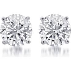 Sold by: Walmart.com, Arista Carat T.W. Round White Diamond Sterling Silver Stud Earrings