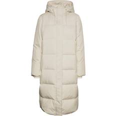 Blanc - Femme Manteaux Vero Moda Manteau Capuche Long - Beige