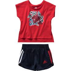 Other Sets Adidas Graphic T-Shirt Mesh Short Set Infant Girls' Vivid Red, 24M