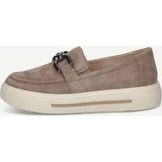 Caprice Dam Tofflor & Sandaler Caprice Slipper, braun, aus Leder mit Plateauabsatz, Gr