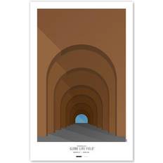 Posters S. Preston Art & Designs Texas Rangers 11x17 Minimalist Stadium Print Poster