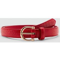 Donna - Rosso Cinture Mango Ceinture Effet Crocodile - Rouge