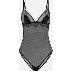 Dolce & Gabbana Damen Shapewear & Unterwäsche Dolce & Gabbana Body Aus Tüll Frau Unterwäsche Schwarz Spitze