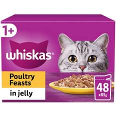 Mars X 85G Whiskas 1+ Poultry Feasts Cat Food Pouches In Jelly