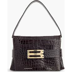 Victoria Beckham Womens Espresso B Crocodile-embossed Leather Bag ESPRESSO