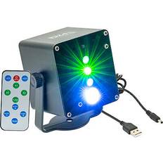 Ibiza Light TINYLED-LASRGB Battery-Powered 3W RGB LED & Laser Effect