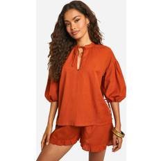 Boohoo M Shorts boohoo Womens Frill Hem Detail Shorts Orange