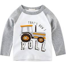 Children's Clothing Youi-Gifts Sold by: Doyfacai store, Infant Toddler Boys Graphic Long Sleeve T-Shirts Kids Little Boys Dinosaur Truck Stripes Tees Tops Autumn Spring