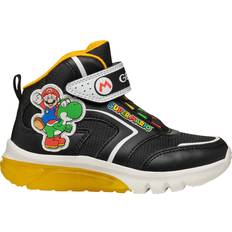 Geox Drenge Sneakers Børnesko Geox CIBERDRON Boy Sneaker, Black/Yellow