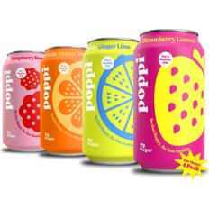 Fruit Soda Pop Poppi Sparkling Prebiotic Soda 12oz 48fl oz 4pack