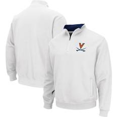 Sports Fan Apparel Colosseum Athletics Virginia Cavaliers Tortugas Team Logo Quarter-Zip Jacket White, NCAA Men's Fleece/Jackets