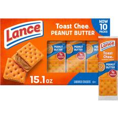 Vegetarian Crackers & Crispbreads Lance Toast Chee Peanut Butter Sandwich Crackers 15.1oz 1pack