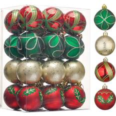 Valery Madelyn 24ct 60mm Traditional Ball Balls Christmas Tree Ornament