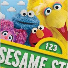 Party Supplies Amscan Sesame street everyday lunch napkins elmo big bird birthday party supplies 16 Multicolor