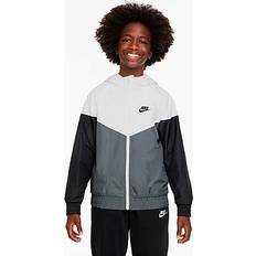 Jackets Nike Kids' Sportswear Windrunner Hooded Jacket White/Smoke Grey/Black