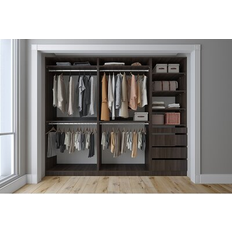 Shelves Wardrobes Closet Custom 96-inch Wood Closet Organizer Wardrobe